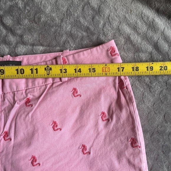 Talbots Signature Pink With Seahorse Embroidered Cropped Pants Sz 10 - Picture 4 of 10